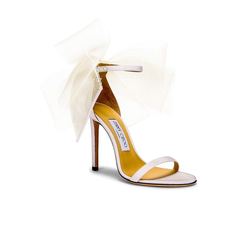 Sold-Jimmy Choo Aveline White Elegant Heels
